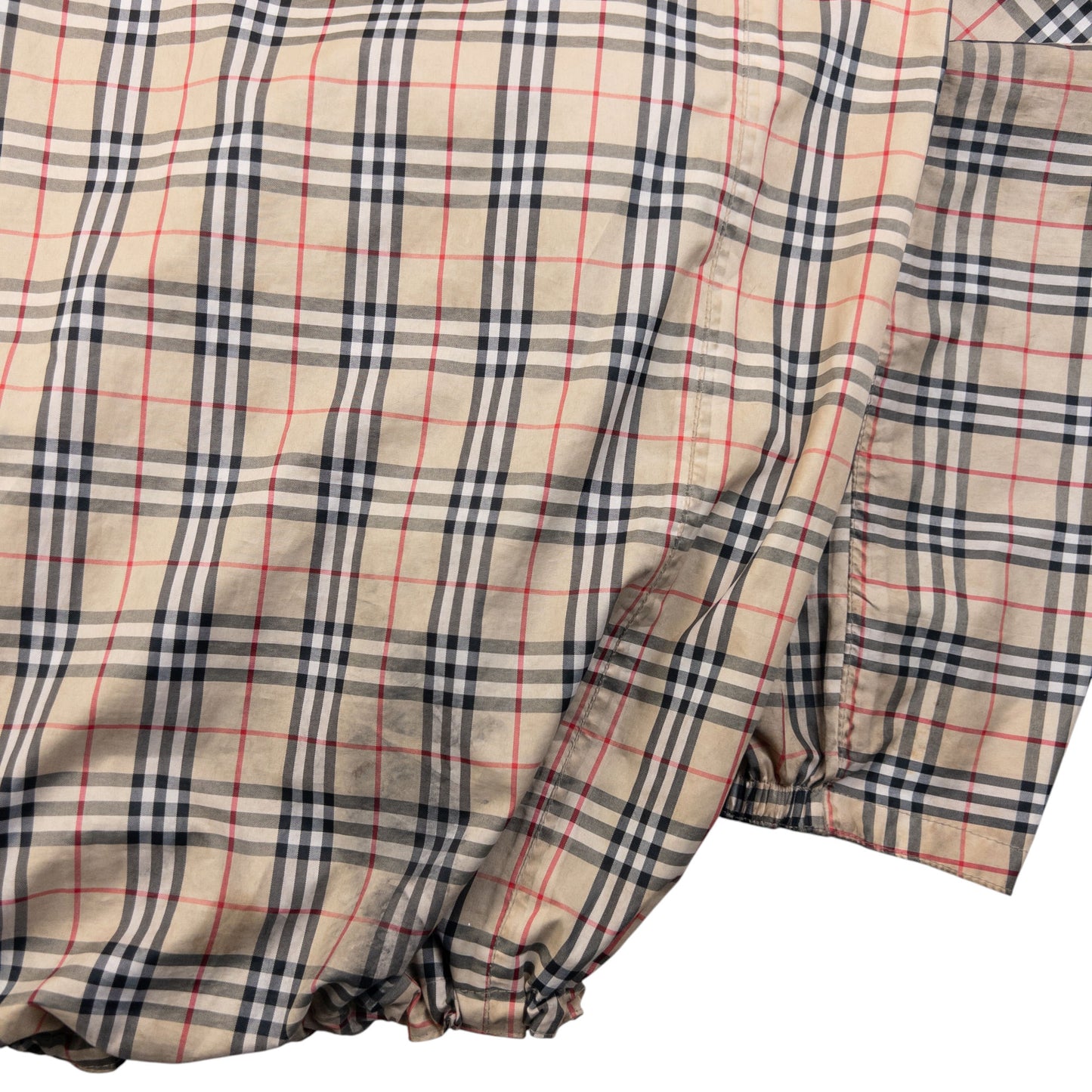 Vintage 90s Burberry Golf Nova Check Packable Jacket Size XL