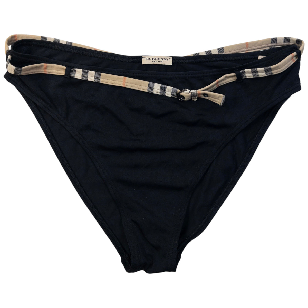Vintage 2000s Burberry Nova Check Trim Bikini Set Womens Size L