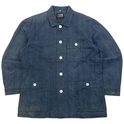 Vintage 90s Yohji Yamamoto Checkered Denim Jacket Size S