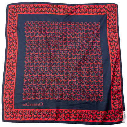 Vintage 80s Dior Monogram Silk Scarf
