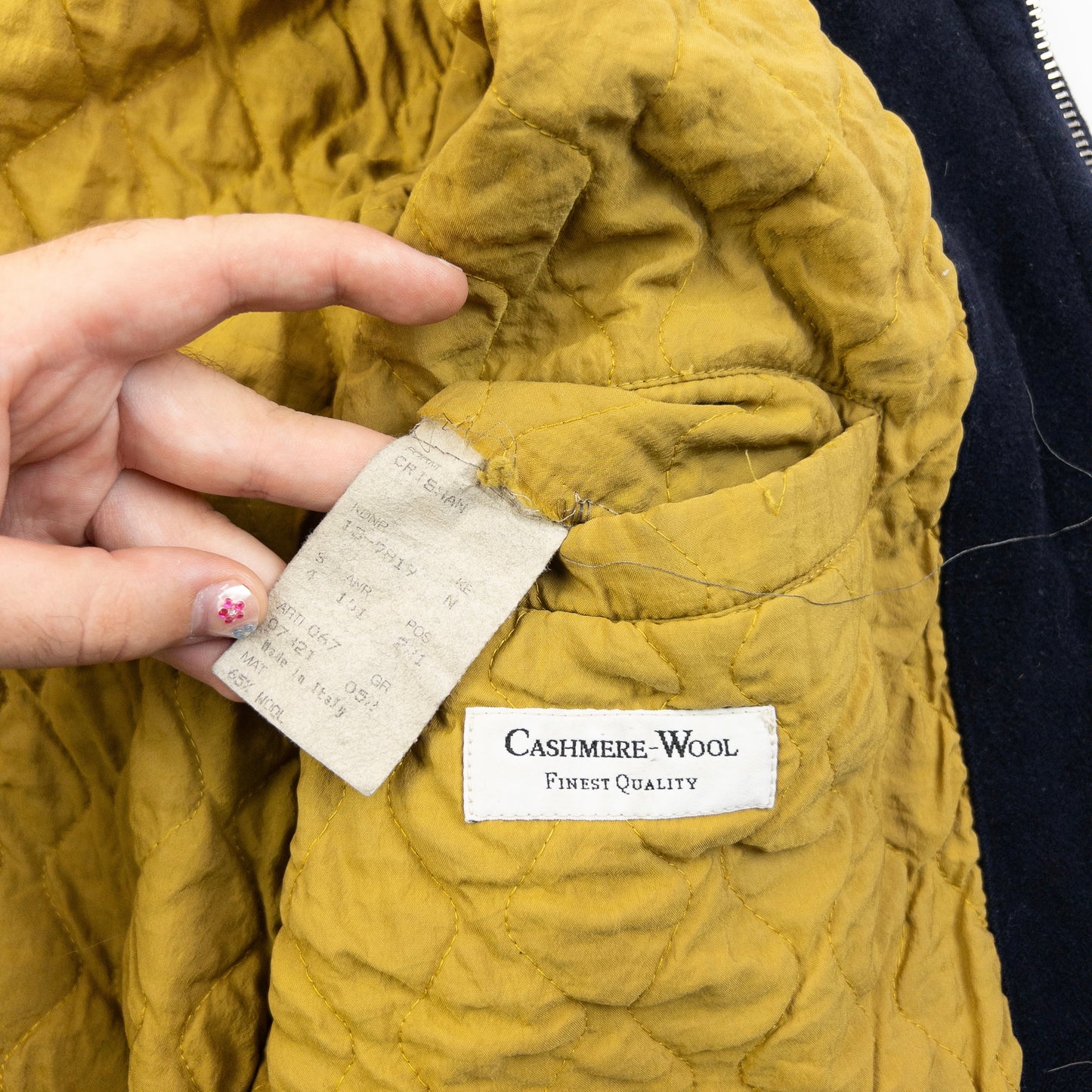 Vintage 90s Hugo Boss Cashmere Bomber Jacket Size L