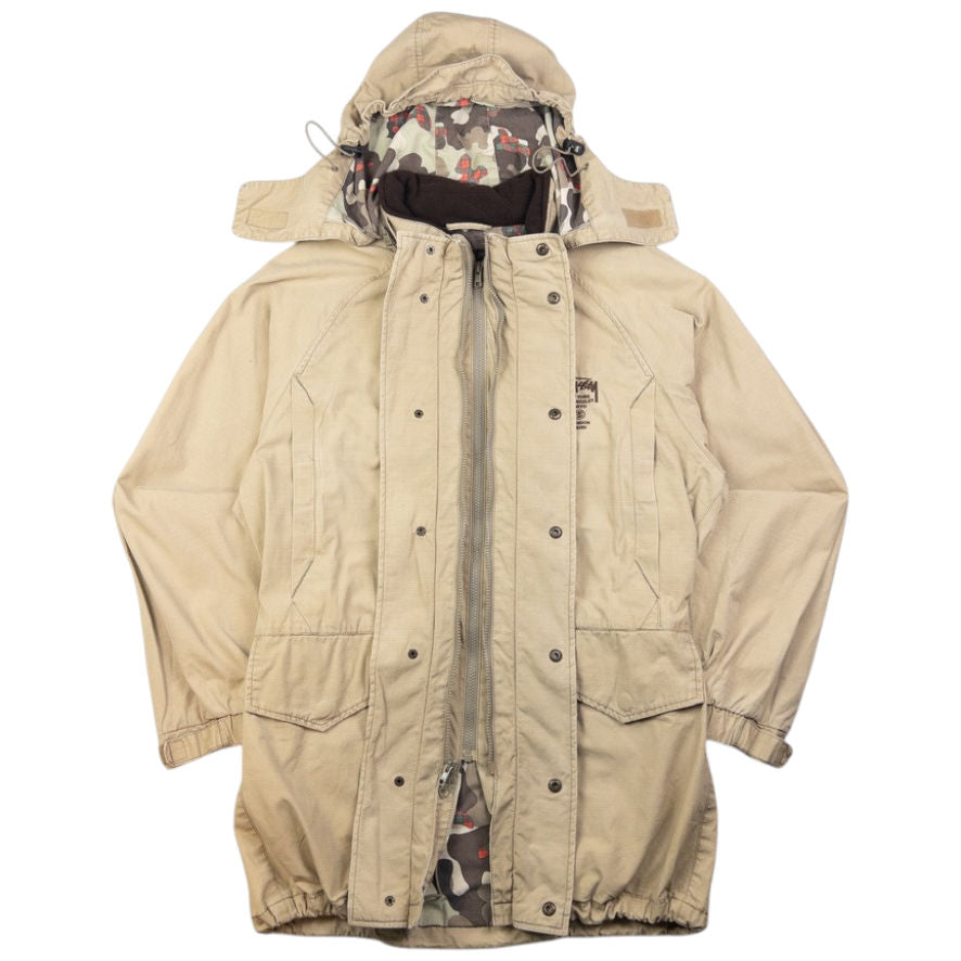 Vintage Stussy Double Zip Layered Jacket Size XL