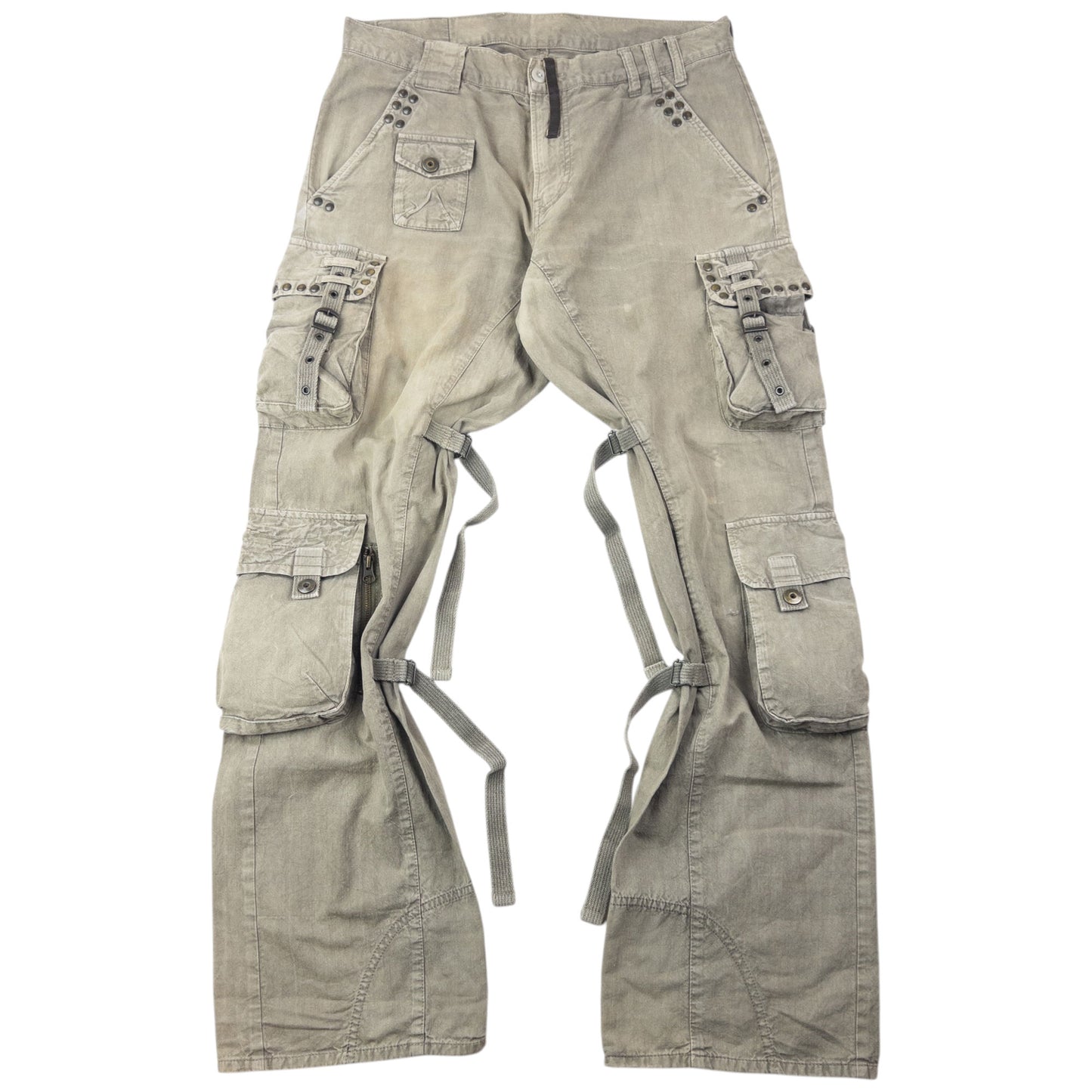 Vintage 2000s PPFM Buckle Cargo Trousers Size W33