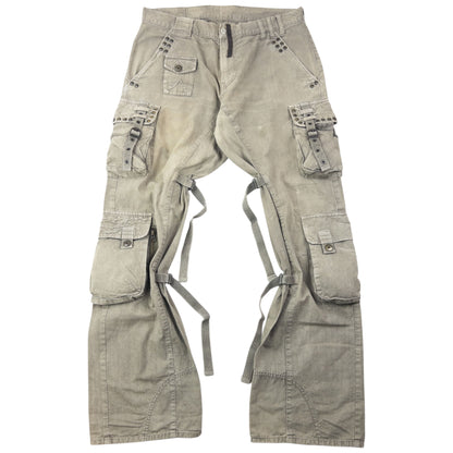 Vintage 2000s PPFM Buckle Cargo Trousers Size W33