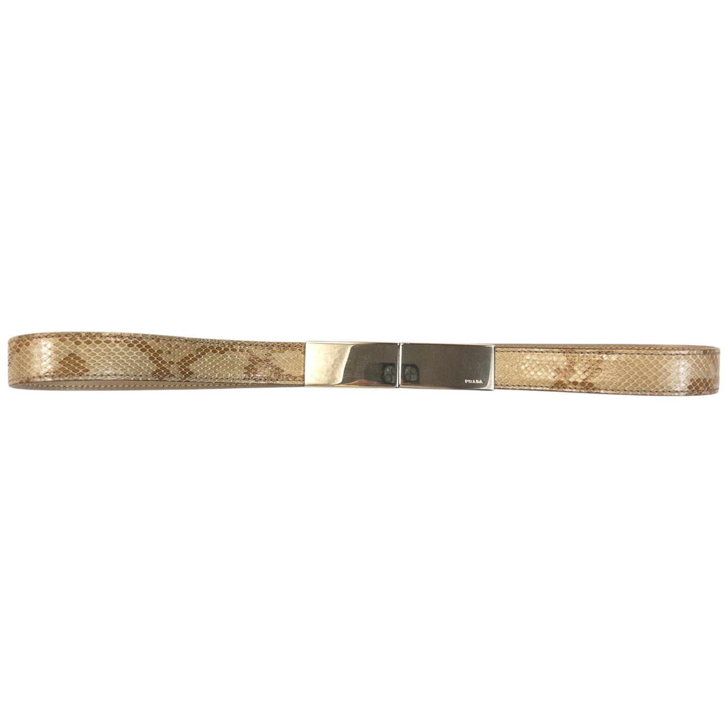 Vintage 2000s Prada Snakeskin Leather Belt Womens Size W25