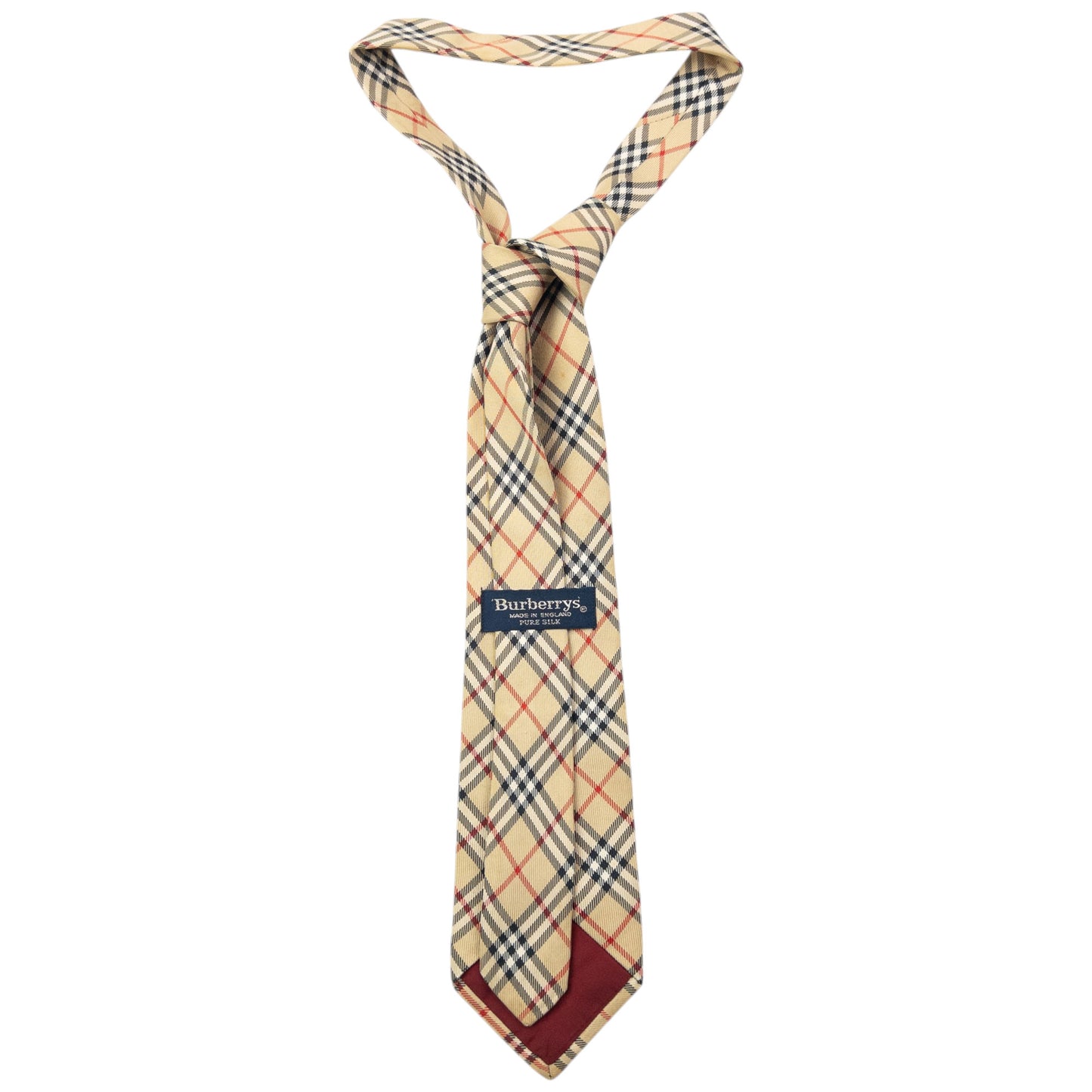 Vintage 2000s Burberry Nova Check Silk Tie
