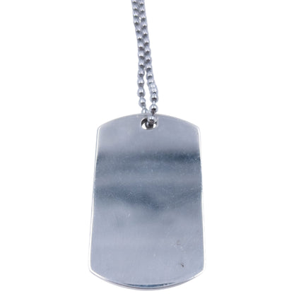 Vintage 2000s Gucci Embossed Dog Tag Necklace