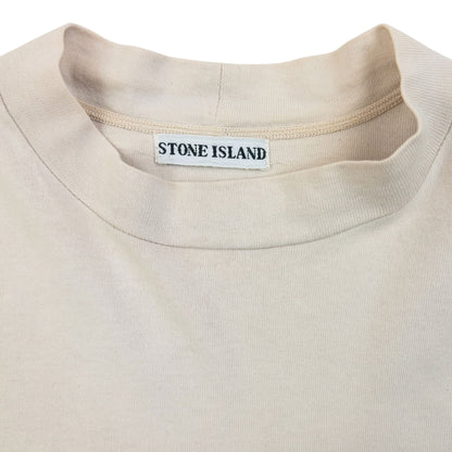 Vintage 90s Stone Island Center Logo Long Sleeve T Shirt Size S