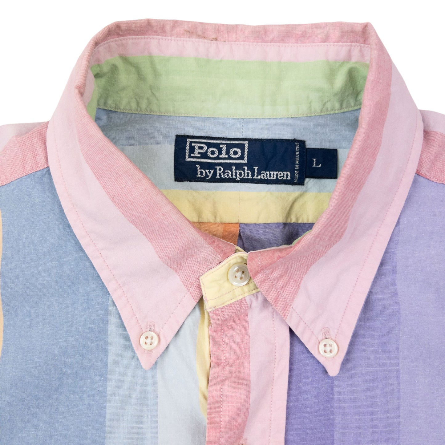 Vintage 90s Polo Ralph Lauren Striped Long Sleeve Button Up Shirt Size XL