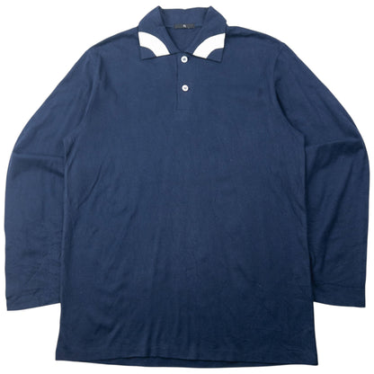 Vintage 90s Yohji Yamamoto Long Sleeve Polo Shirt Size M