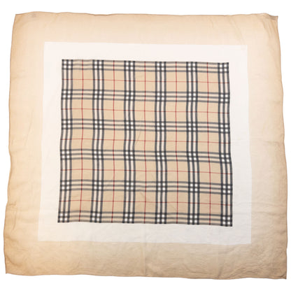Vintage 90s Burberry Nova Check Sheer Silk Scarf
