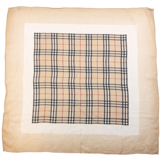 Vintage 90s Burberry Nova Check Sheer Silk Scarf