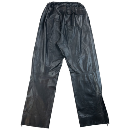Vintage 2000s Gucci By Tom Ford Zip Cuff Leather Trousers Size L