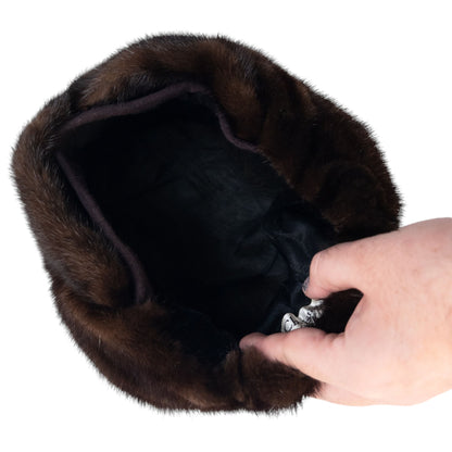 Vintage 90s Dior Fur Hat in brown, photo 5