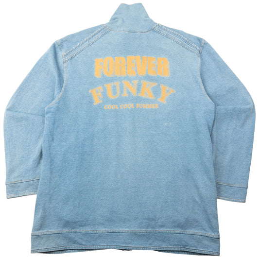 Vintage 2000s Dolce & Gabbana Forever Funky Zip Up Denim Sweatshirt Size M