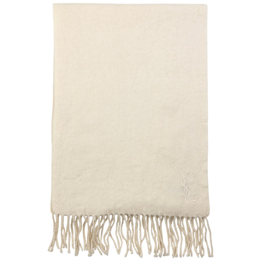 Vintage YSL Yves Saint Laurent Wool Tassel Scarf