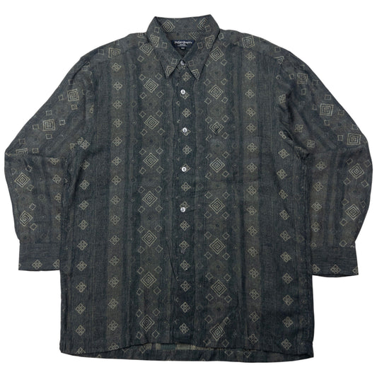 Vintage YSL Yves Saint Laurent Long Sleeve Button Up Shirt Size L