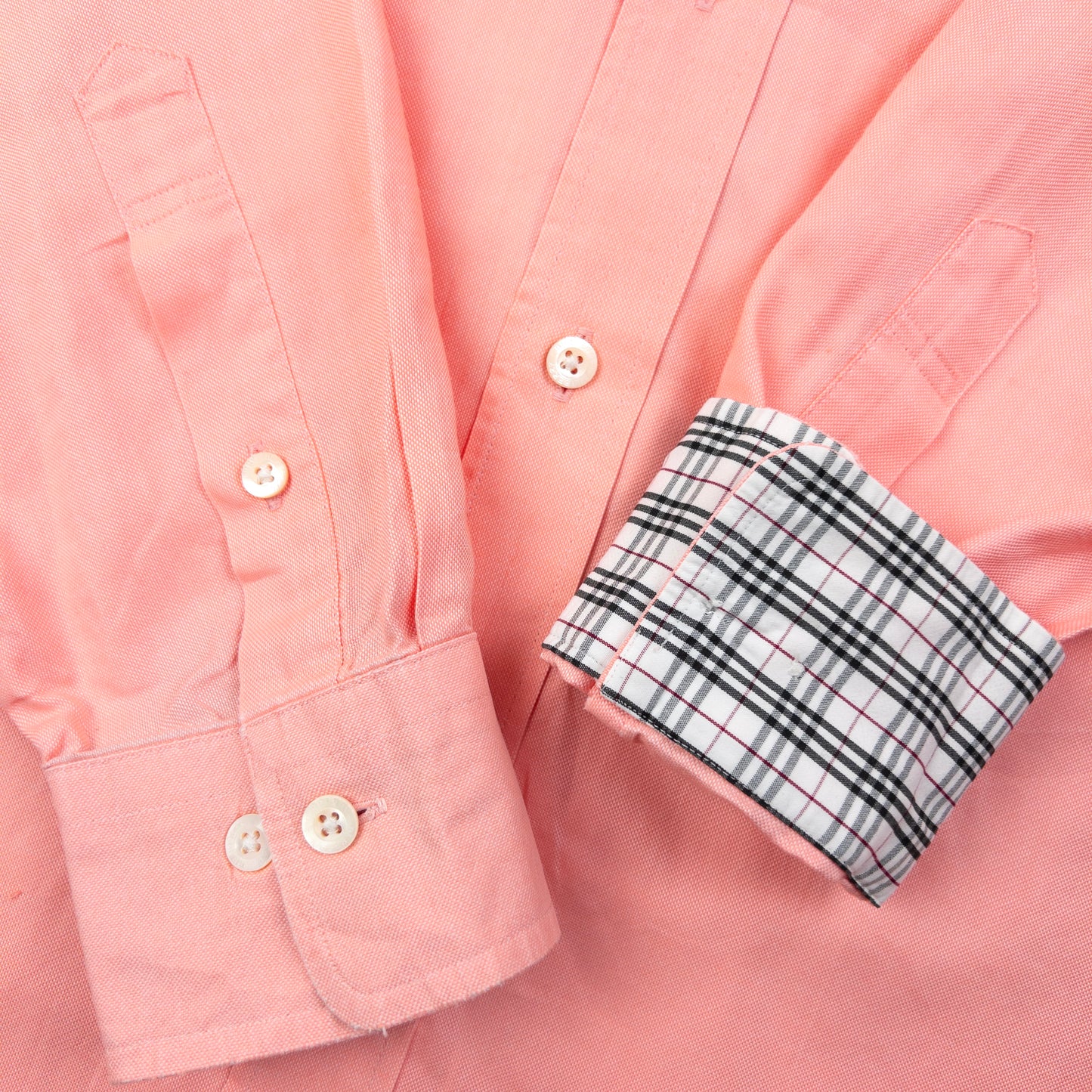 Vintage 2000s Burberry Nova Check Cuff Long Sleeve Button Up Shirt Size L