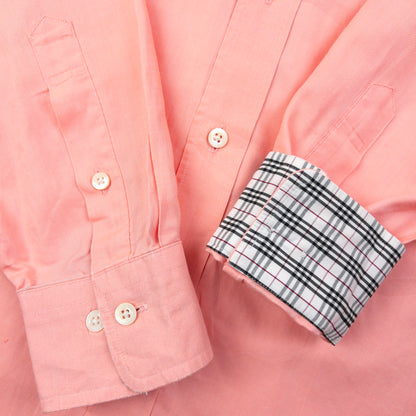 Vintage 2000s Burberry Nova Check Cuff Long Sleeve Button Up Shirt Size L