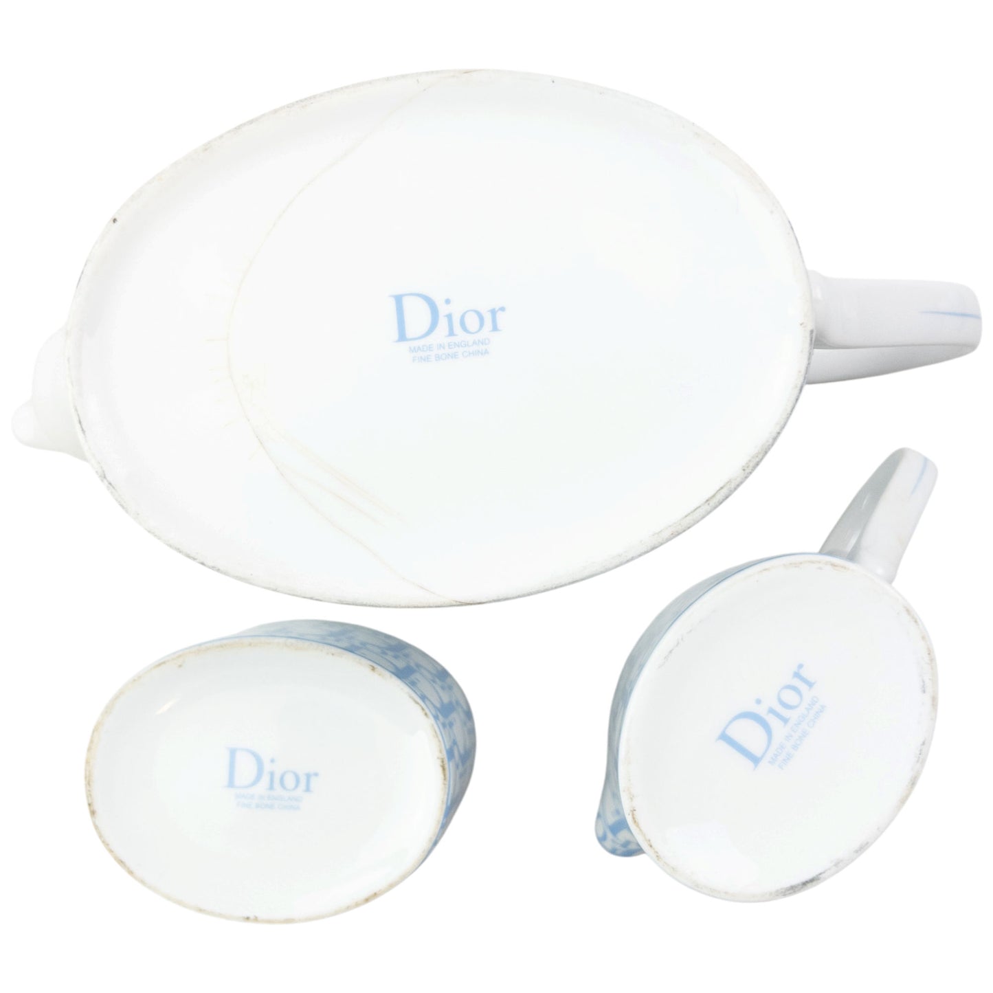 Vintage 2000s Dior Monogram Fine Bone China Tea Set
