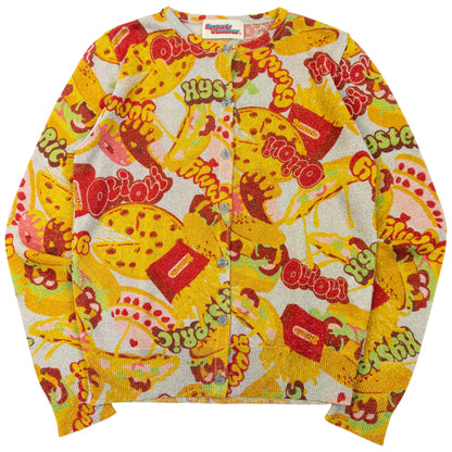 Vintage 90s Hysteric Glamour Fast-Food Shimmer Cardigan Womens Size M
