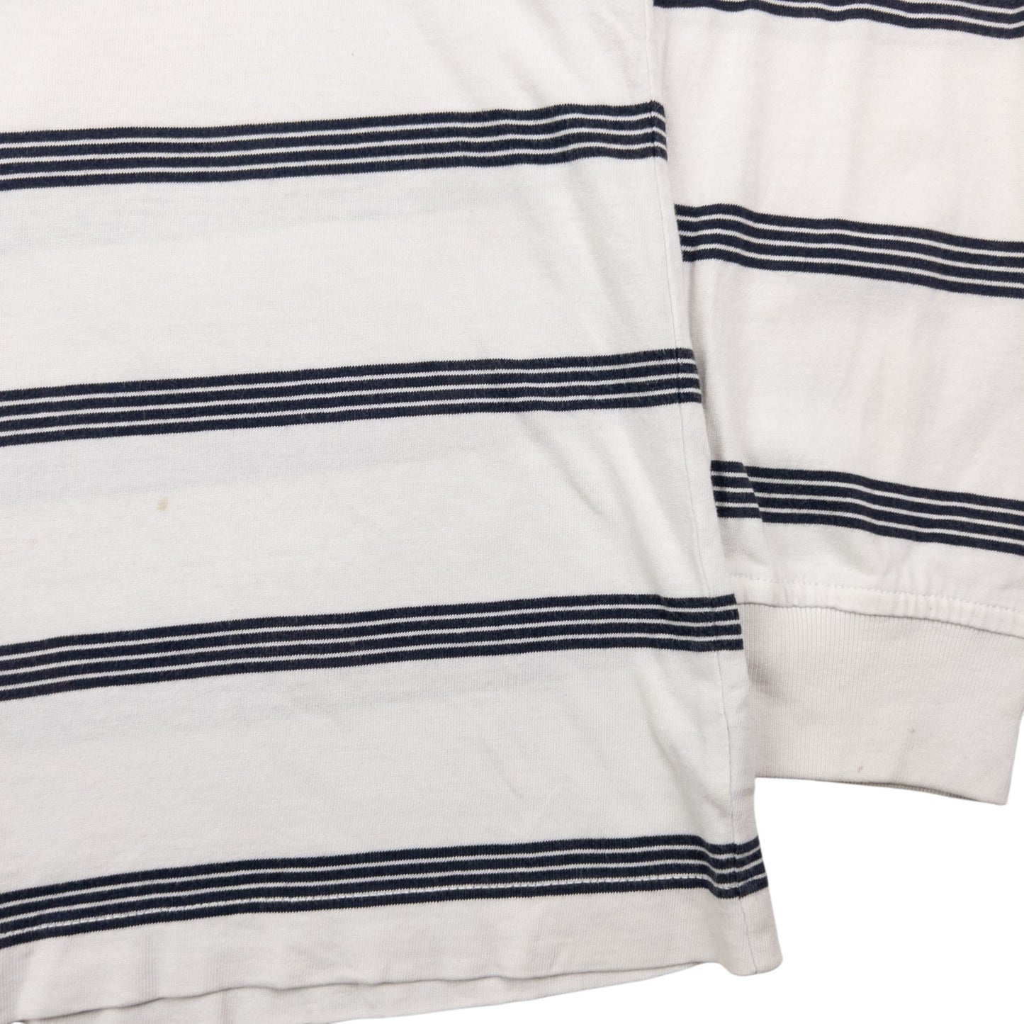 Vintage Stussy Striped Long Sleeve Polo Shirt Size M