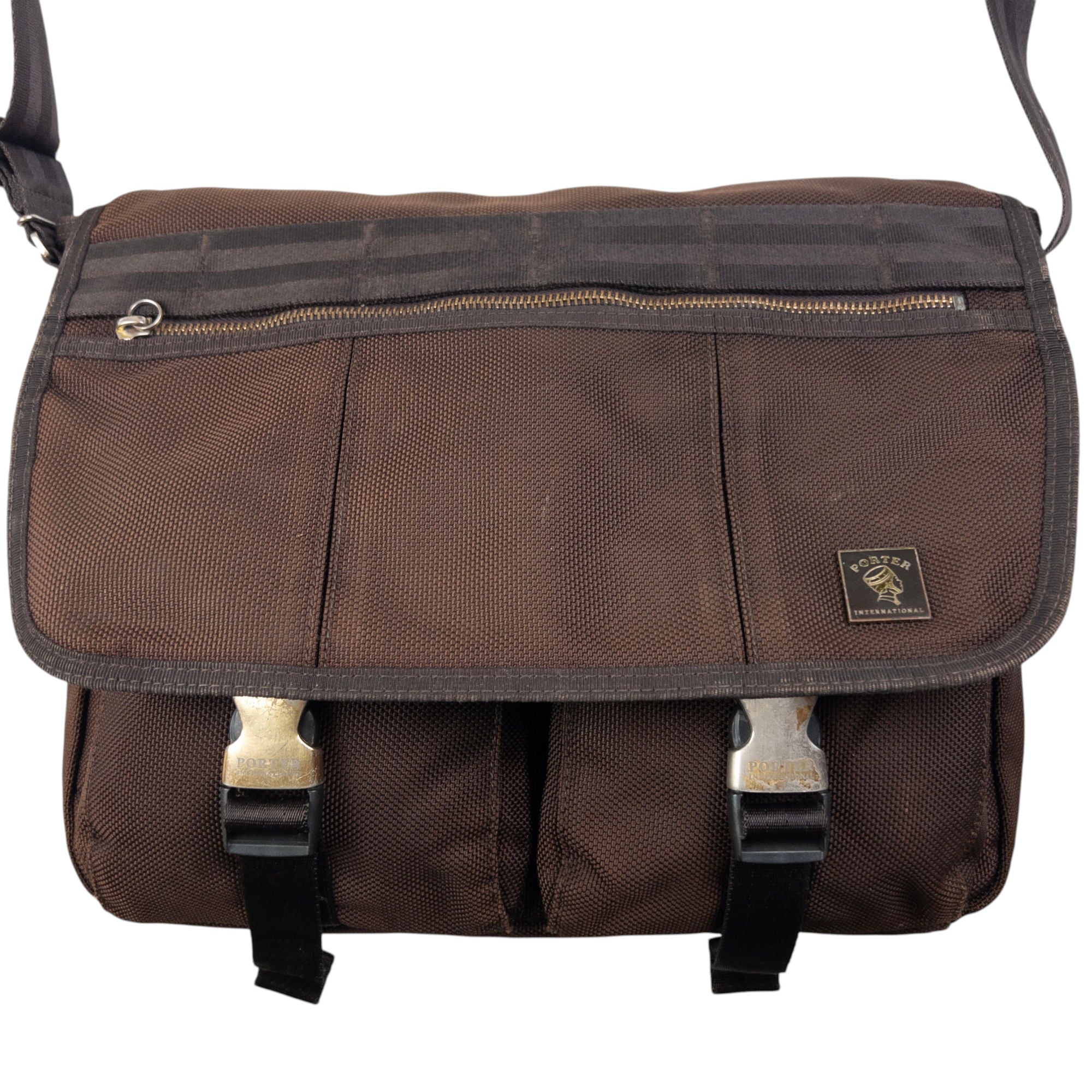 Vintage Porter International Crossbody Satchel Bag