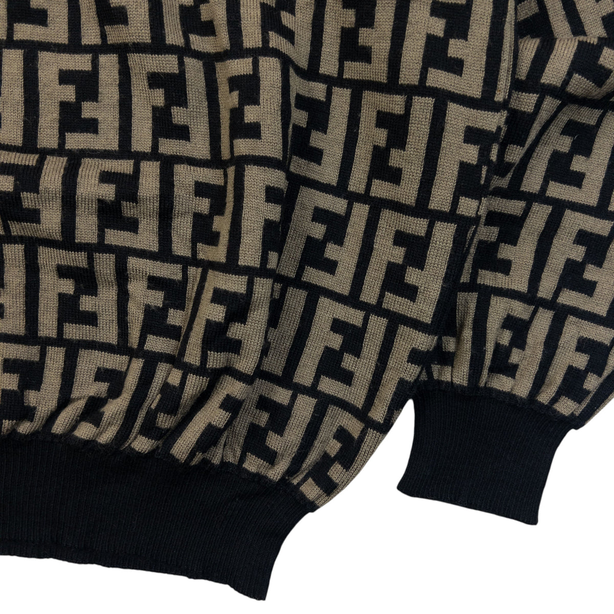 Vintage 2000s Fendi Club Monogram Jumper SizeM in beige, photo 4
