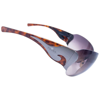 Vintage 2000s Prada Tortoise Shell Swirl Sunglasses