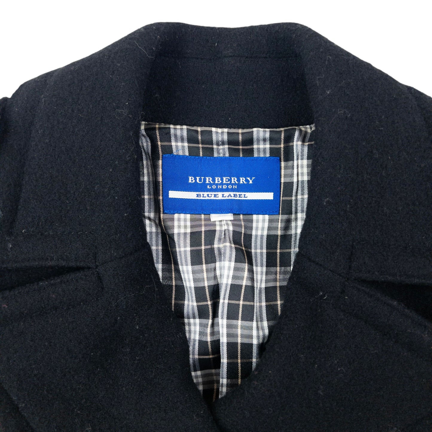 Vintage 2000s Burberry Blue Label Nova Check Lined Wool Jacket Womens Size S