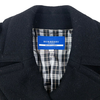 Vintage 2000s Burberry Blue Label Nova Check Lined Wool Jacket Womens Size S
