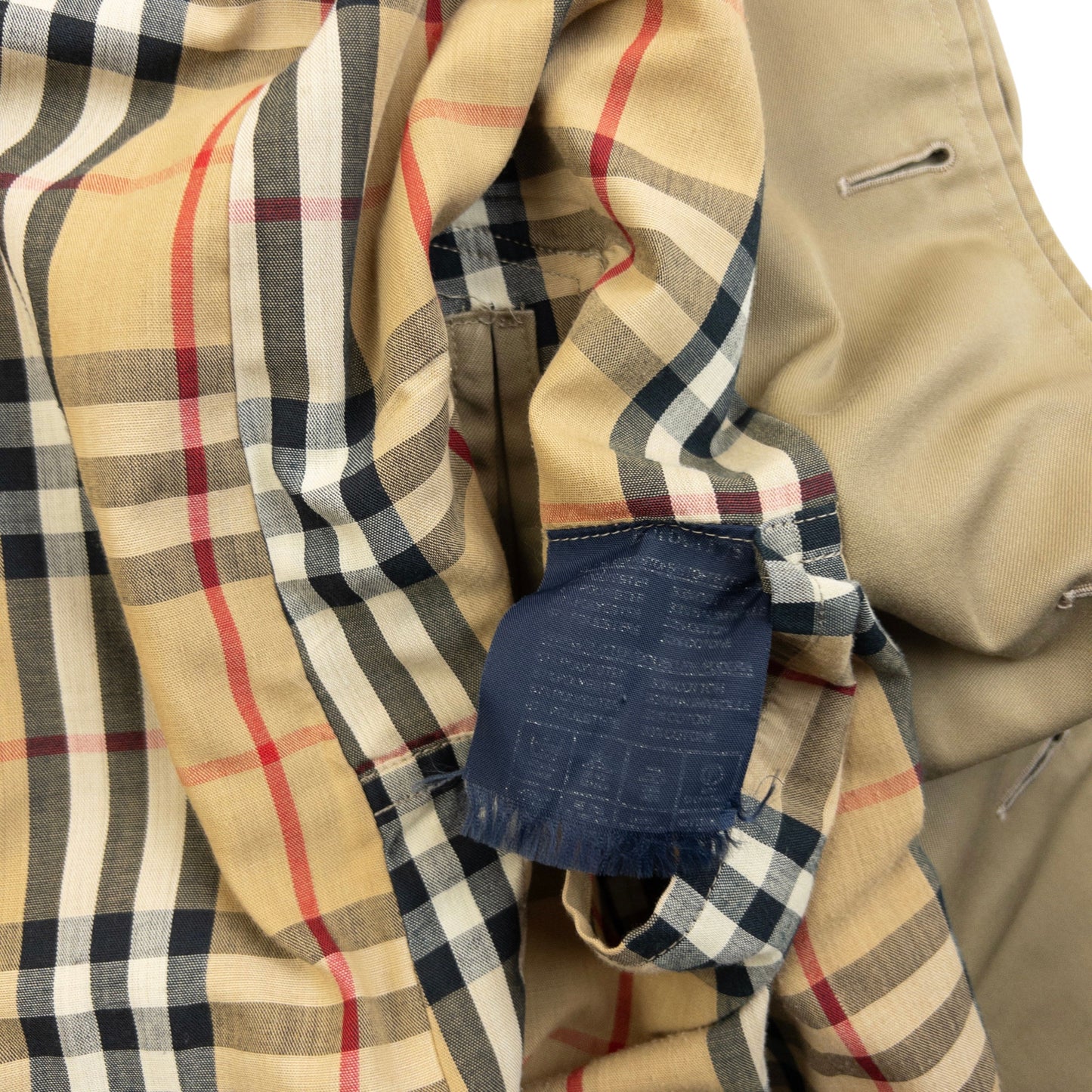 Vintage 90s Burberry Nova Check Lined Trench Jacket Size M