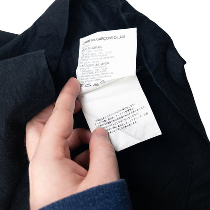 Vintage Comme Des Garçons BLACK Rose Applique T Shirt Womens Size S