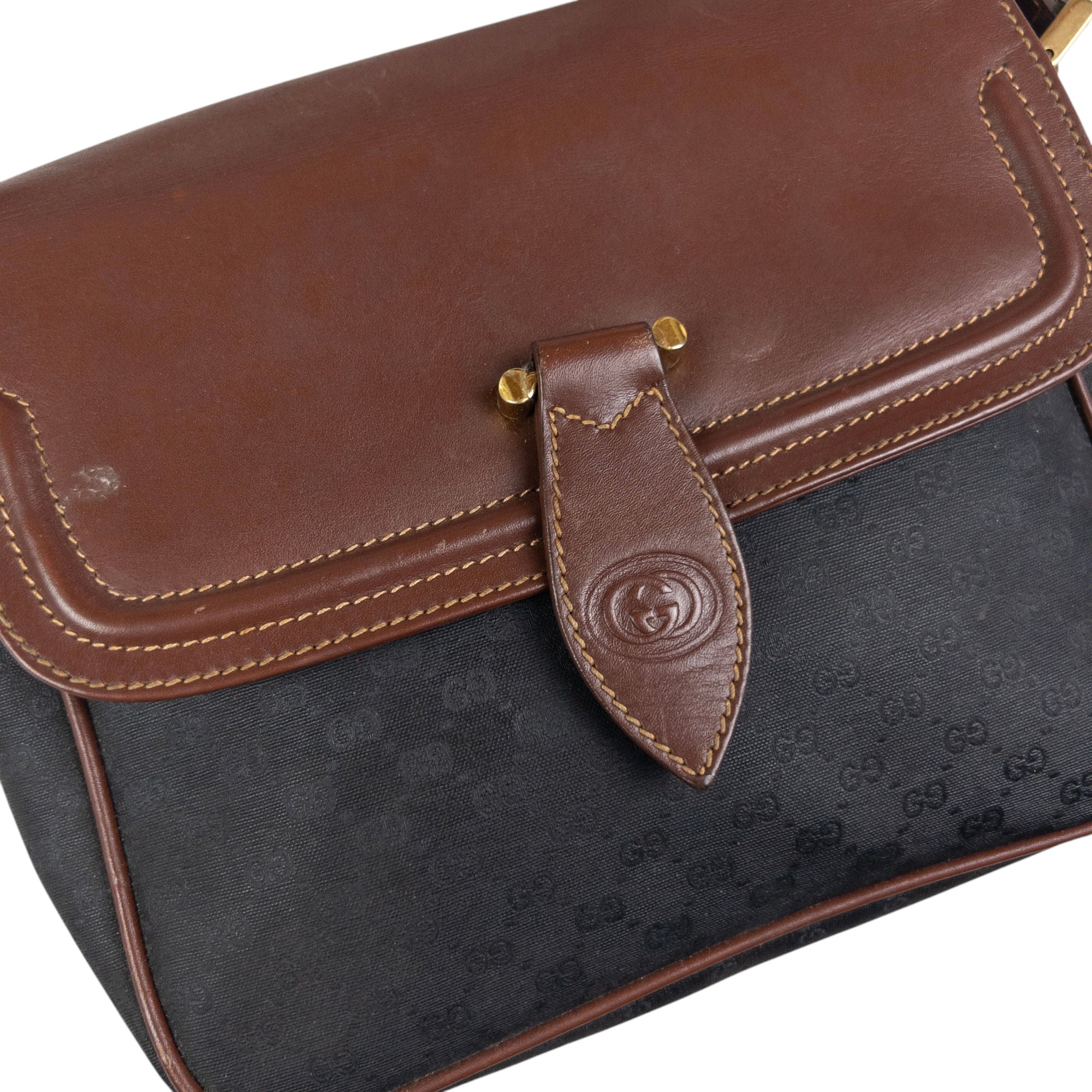 Vintage Gucci Monogram Crossbody Bag