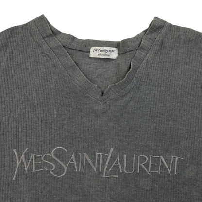 Vintage 2000s YSL Yves Saint Laurent Embroidered T Shirt Size M