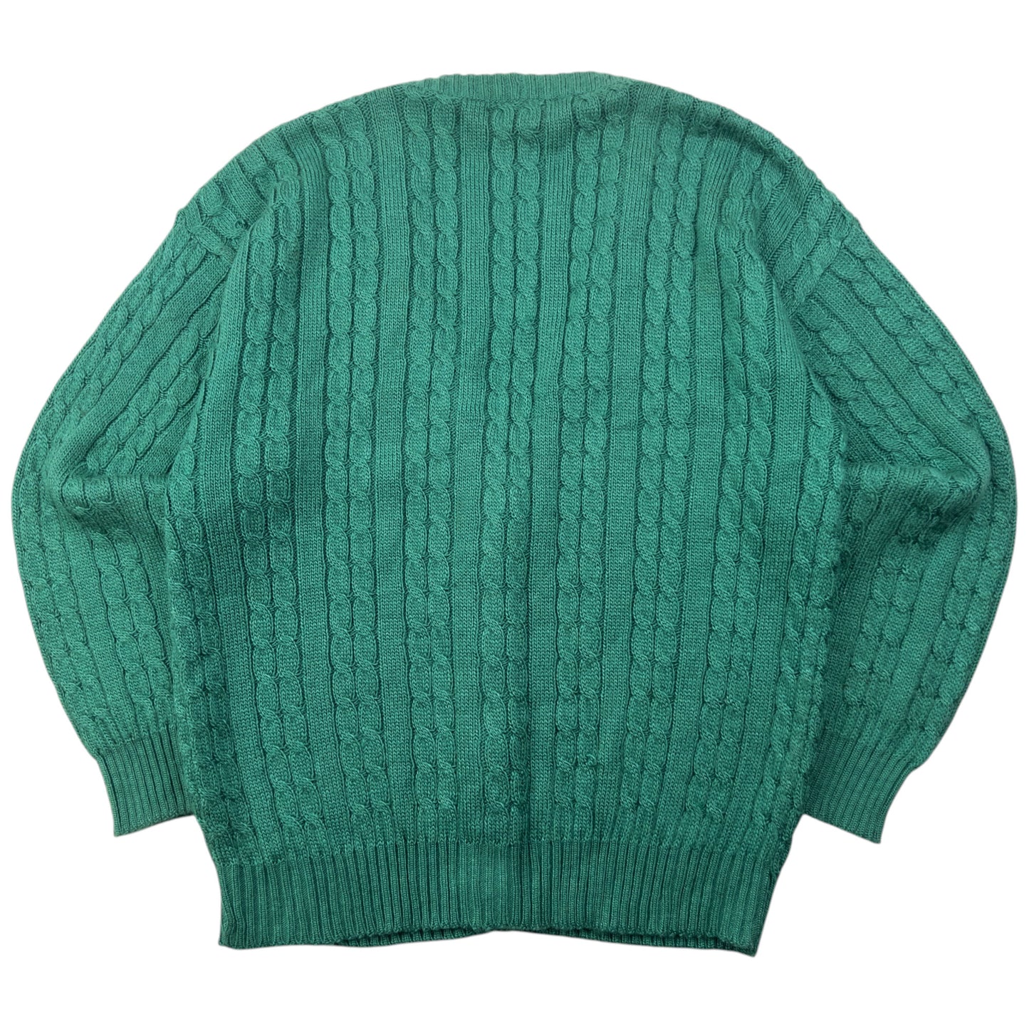 Vintage 80s Saint Laurent Rive Gauche Cable Knit Cardigan Size S