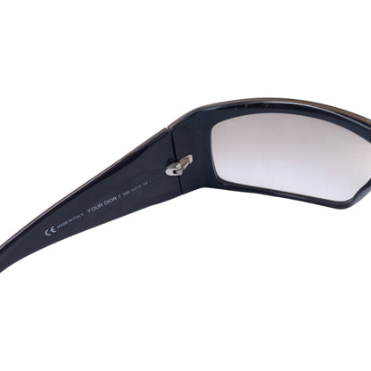 Vintage 2000s Dior Embossed Shield Sunglasses