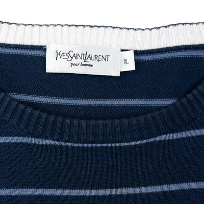 Vintage 2000s YSL Yves Saint Laurent Striped Jumper Size L