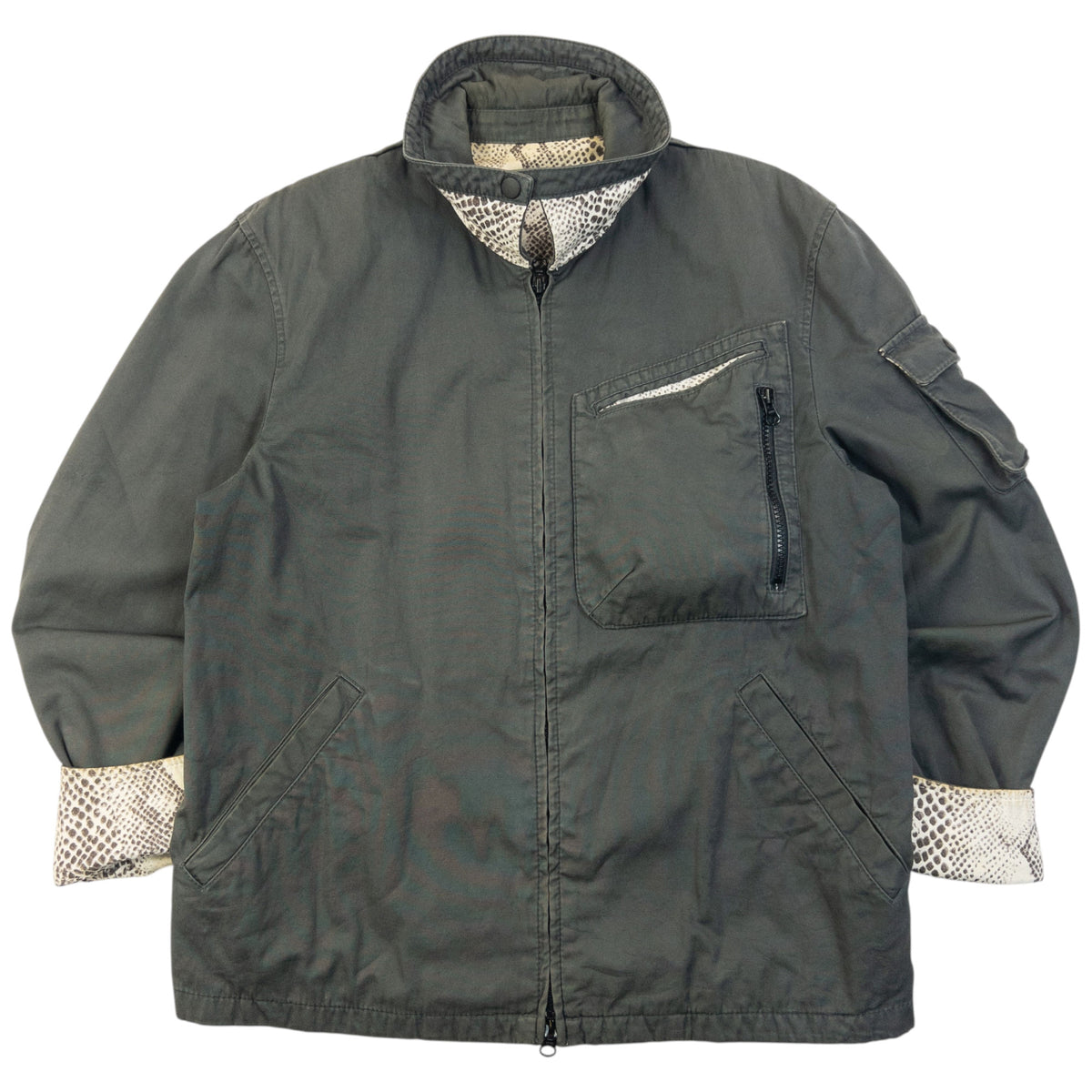 Vintage 2000s PPFM Snakeskin Pattern Lined Jacket Size S