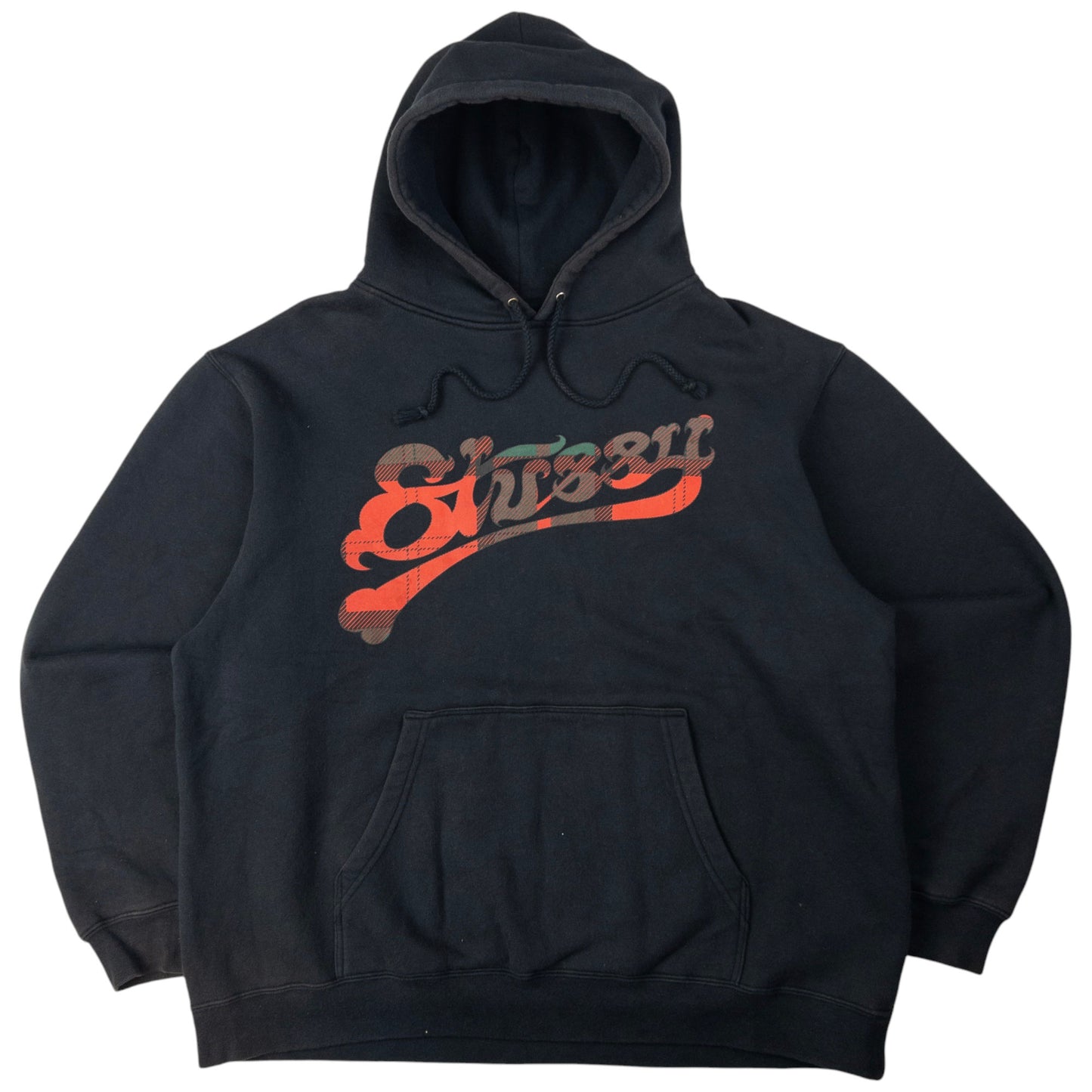 Vintage Stussy NYTLA Tartan Graphic Hoodie Size XL