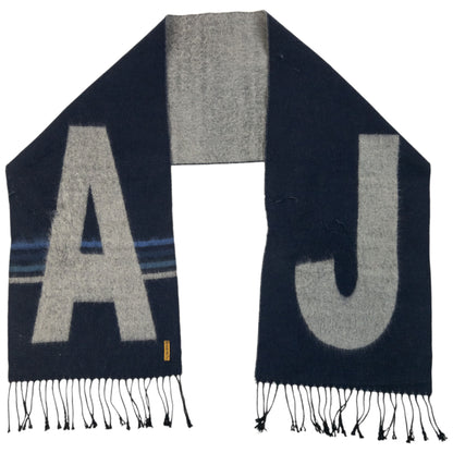 Vintage 2000s Armani Jeans Wool Tassel Scarf