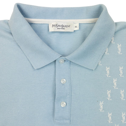 Vintage 2000s YSL Yves Saint Laurent Embroidered Polo Shirt Size XL