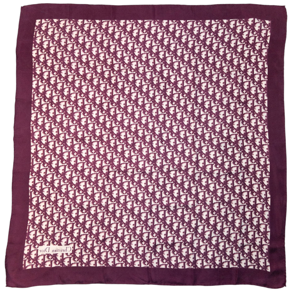 Vintage 2000s Dior Monogram Pixel Silk Scarf in red, photo 4