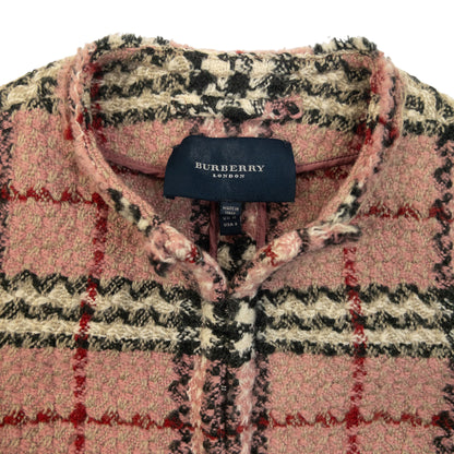 Vintage 2000s Burberry Nova Check Tweed Jacket Womens Size M