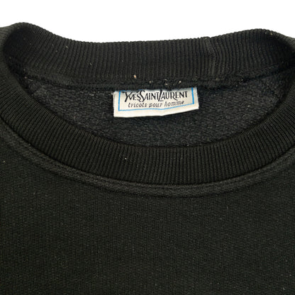 Vintage 80s YSL Yves Saint Laurent Embroidered Sweatshirt Size S