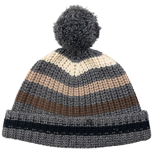 Vintage 2000s Gucci Striped Knit Bobble Hat Size L