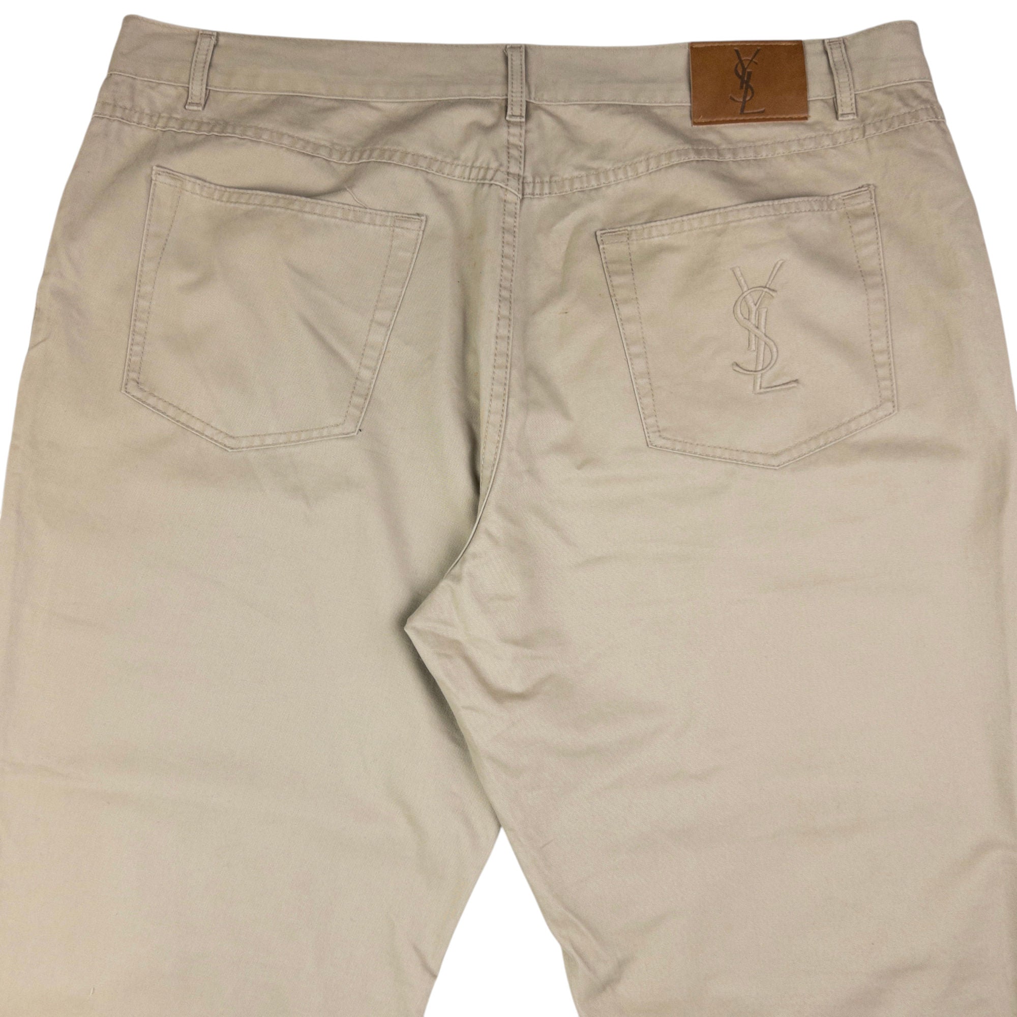 Vintage YSL Yves Saint Laurent Embroidered Chino Trousers Size W40