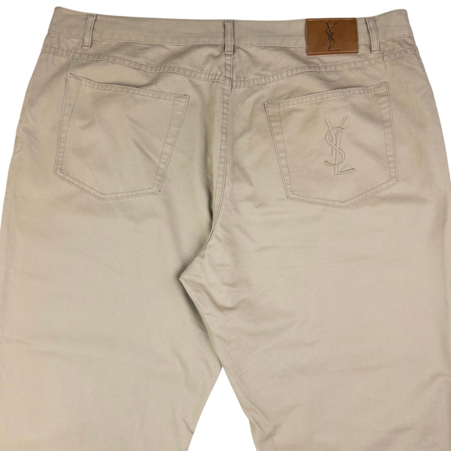 Vintage YSL Yves Saint Laurent Embroidered Chino Trousers Size W40
