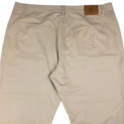 Vintage YSL Yves Saint Laurent Embroidered Chino Trousers Size W40