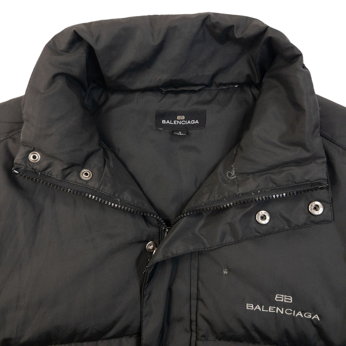 Vintage 90s Balenciaga Zip Up Puffer Jacket Size M